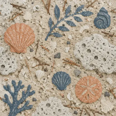 Close Up Beach Sand and Limestone Texture