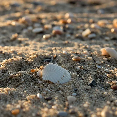 Golden Hour Beach Sand Macro Background