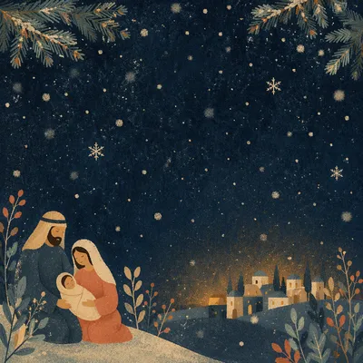 Soft Snowfall on a Christmas Night
