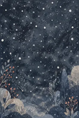 Soft Christmas Snowfall on Dark Background