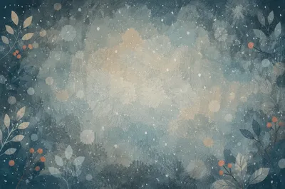 Soft Christmas Snowfall on Dark Background