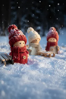 Soft Snowfall Christmas Ornament Background