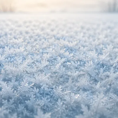 Macro Snow Crystal Winter Background