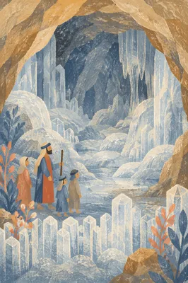Snow White Frozen Crystal Cavern Background