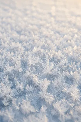 White Snow Crystal Icy Texture Background