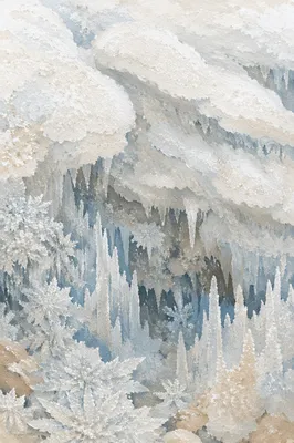 White Frozen Crystal Snow Texture Background