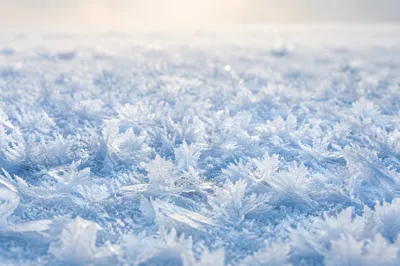 White Snow Crystal Texture Winter Background