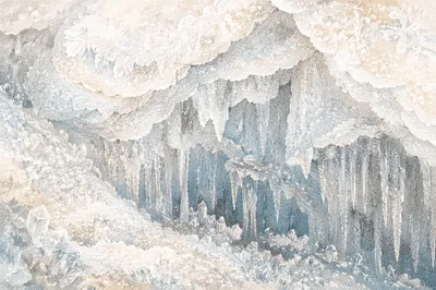 White Frozen Crystal Snow Texture Background