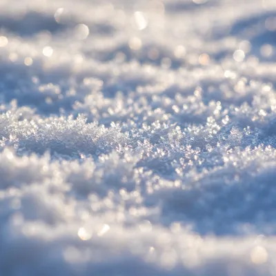 Sparkling White Snow Crystal Macro Background
