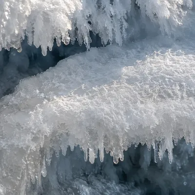 Photorealistic White Snow Crystal Texture
