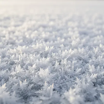 Photorealistic White Snow Crystal Background