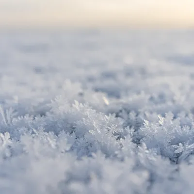 Photorealistic White Snow Crystal Background