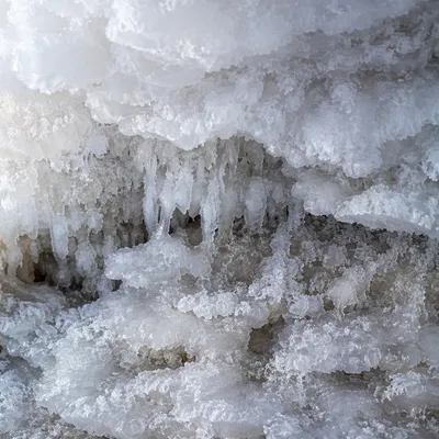 White Frozen Crystal Snow Texture Background