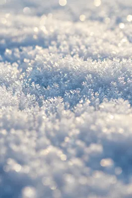 Sparkling White Snow Crystal Macro Background