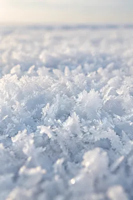 White Snow Crystals Macro Winter Background