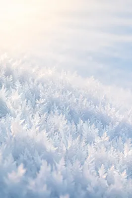 Photorealistic White Snow Crystal Background