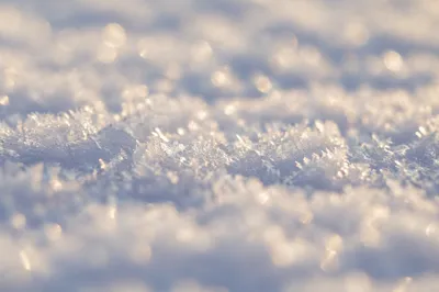 Sparkling White Snow Crystal Macro Background