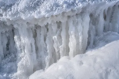Photorealistic Frozen Snow Crystal Texture Background