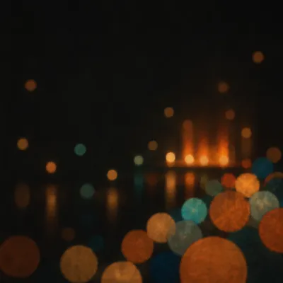 Warm Bokeh Lights on Dark Background