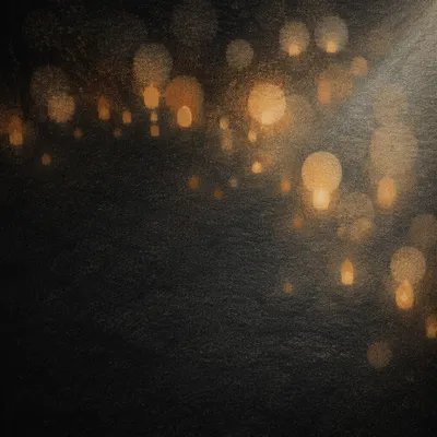 Warm Bokeh Lights on Dark Background