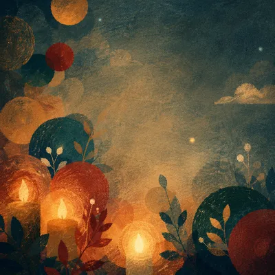 Soft Multicolored Bokeh on Dark Background