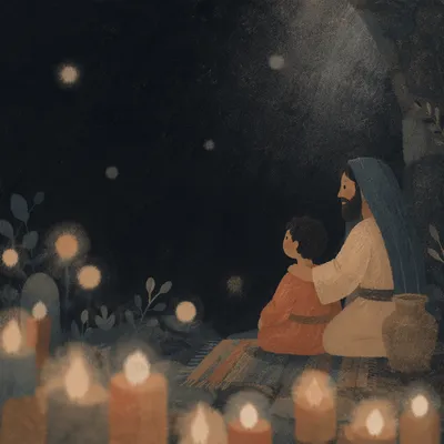 Soft Bokeh Lights on Dark Background