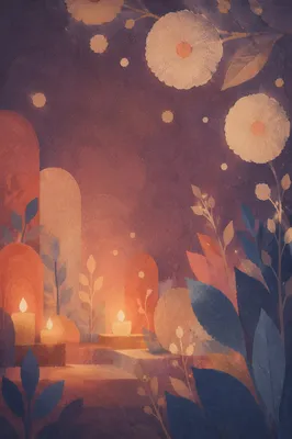 Soft Bokeh Lights on Dark Mauve