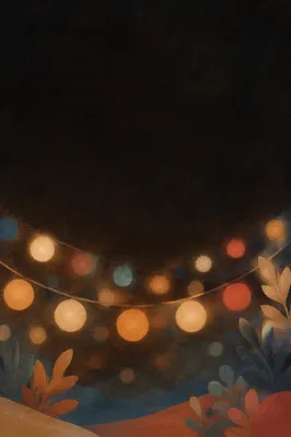 Warm Bokeh String Lights on Dark