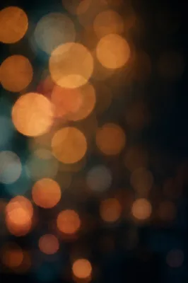 Warm Bokeh Lights on Dark Background