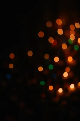 Warm Bokeh Lights on Dark Background