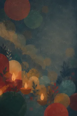 Soft Colored Bokeh on Dark Background