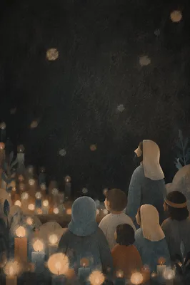 Soft Bokeh Lights on Dark Background