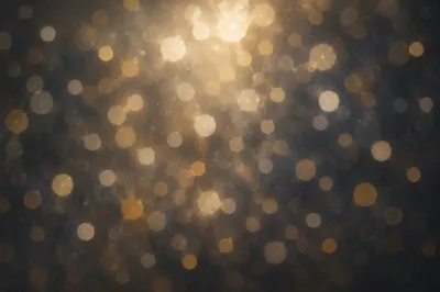 Warm Golden Bokeh Lights on Dark Background