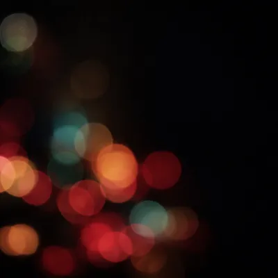 Soft Colored Bokeh on Dark Background