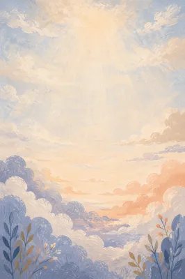 Soft Layered Clouds in Dawn Sky