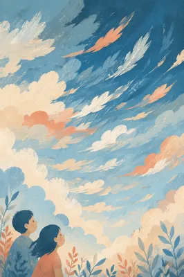 Wispy Cirrus Clouds in Blue Sky