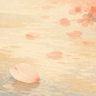 Soft Pink Cherry Blossom Petals Background