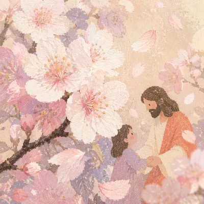 Soft Pink Cherry Blossom Petal Background