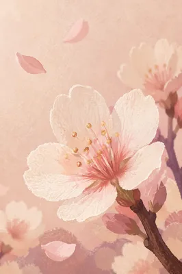 Soft Pink Cherry Blossoms Spring Background