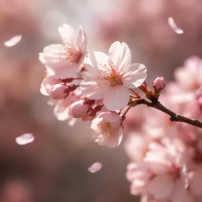 Soft Pink Cherry Blossom Spring Background