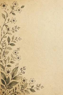 Spring Botanical Border on Recycled Paper