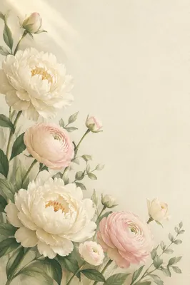 Spring Flower Garden Border Background