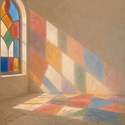 Colorful Stained Glass Light Pattern Background