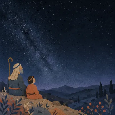 Starry Night Sky Background for Text