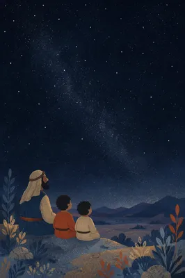 Starry Night Sky Background for Text