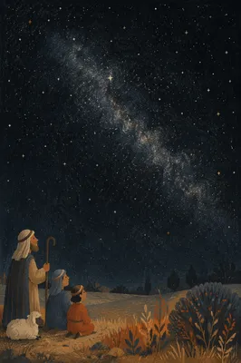 Starry Night Sky Background for Text