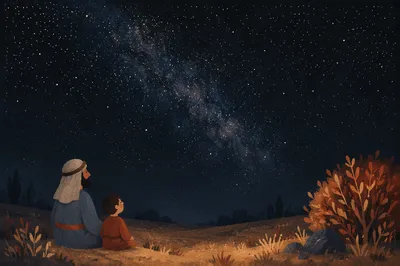 Starry Night Sky Background for Text