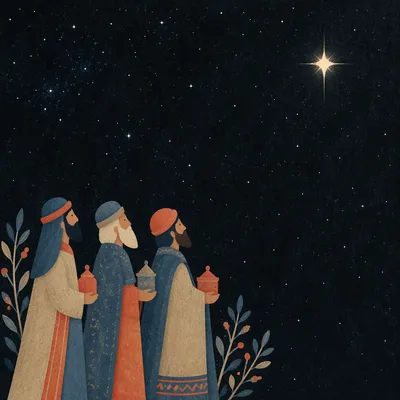 Starry Night Sky With One Bright Star