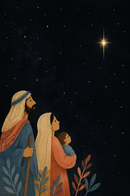 Bright Star in Deep Night Sky