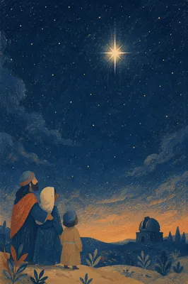 Bright Star Over Quiet Night Hillside
